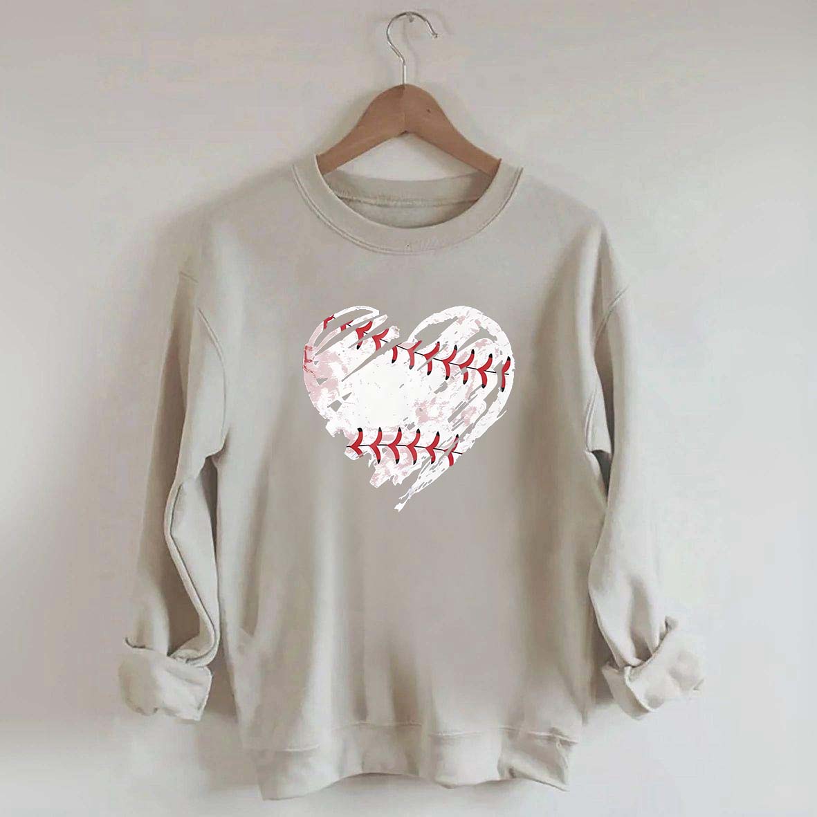Baseball Heart Graphic Sweatshirt