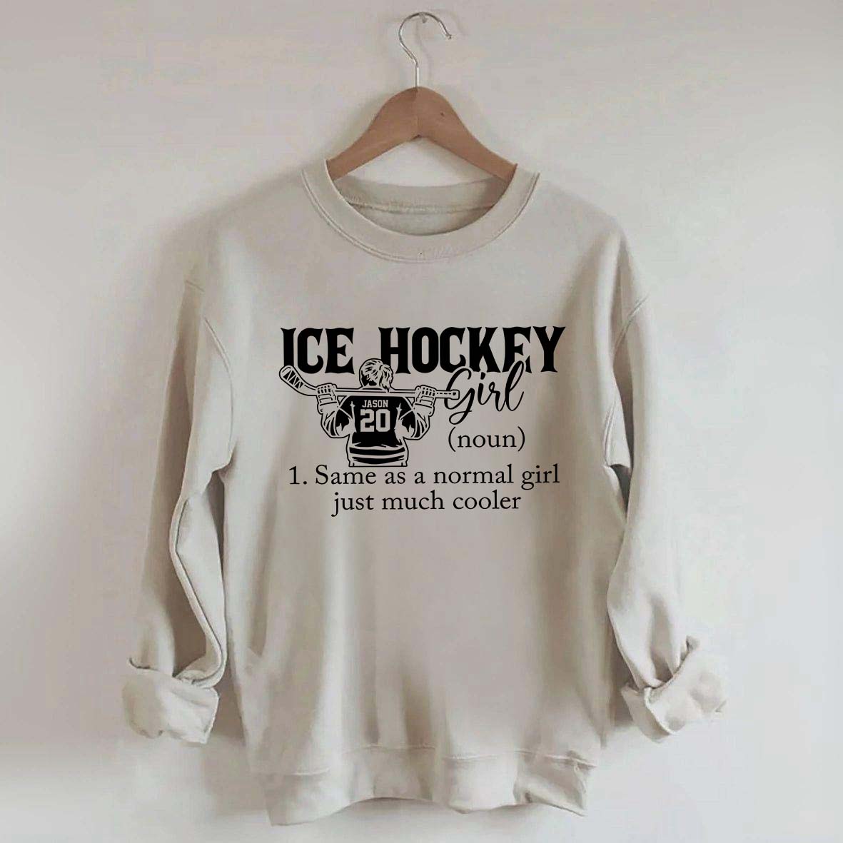 Personalized Hockey Girl Sweatshirt