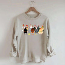 Funny Christmas Holiday Chickens Sweatshirt