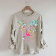 Neon Reindeer Christmas Sweatshirt