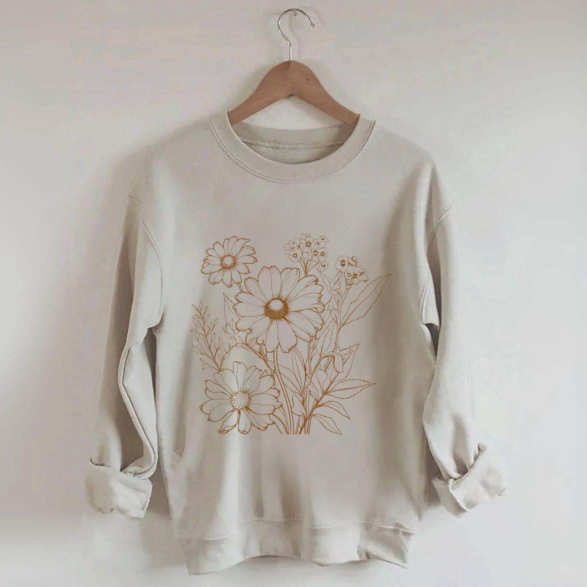 Retro Outline Wildflower Sweatshirt