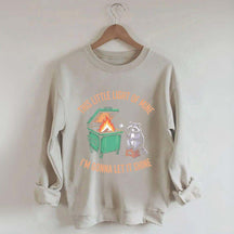 This Little Light of Mine I'm Gonna Let It Shine Racoon Sweatshirt