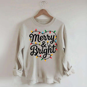 Merry & Bright Holiday Christmas Sweatshirt