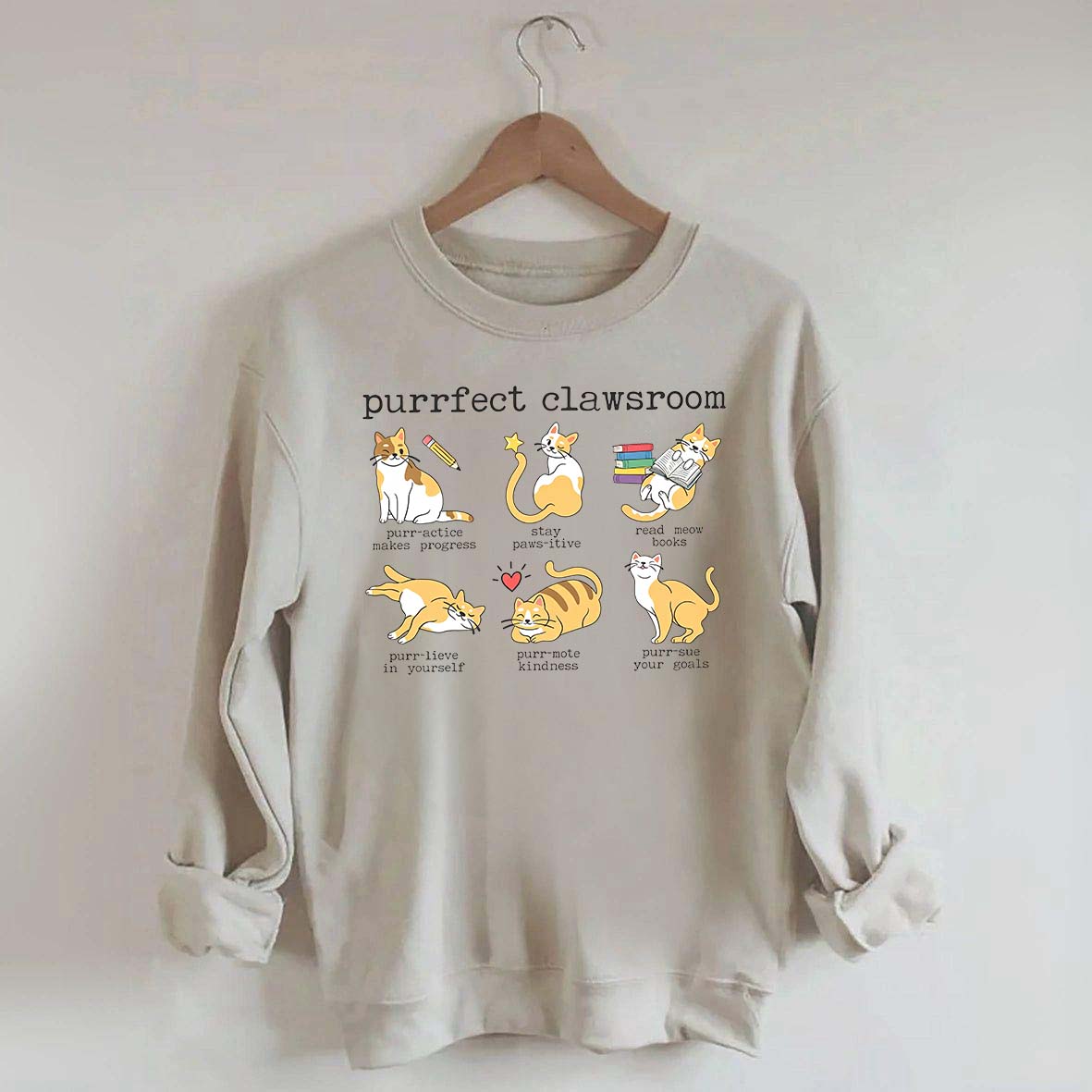 Teacher Puns Cat Lover Sweatshirt