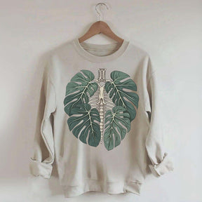 Retro Skeleton Plant Body Sweatshirt