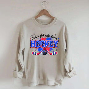 Cozy Gildan Hockey Girl Sweatshirt