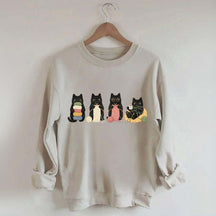 Black Cats Knitting Funny Sweatshirt