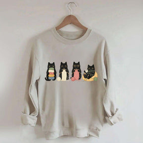 Black Cats Knitting Funny Sweatshirt