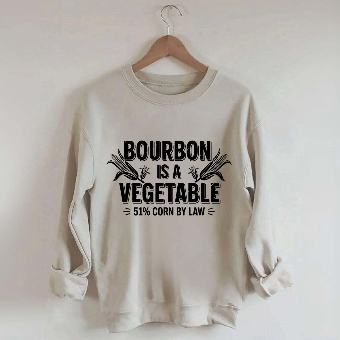 Funny Bourbon 51% Corn by Law Whiskey Sweatshirt
