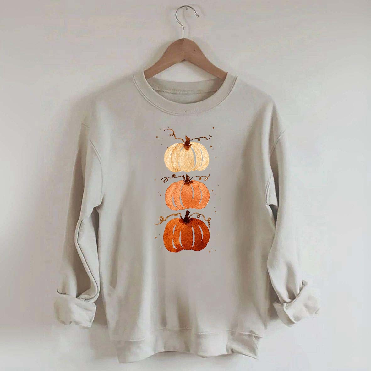 Watercolor Fall Pumpkin Harvest Sweatshirt