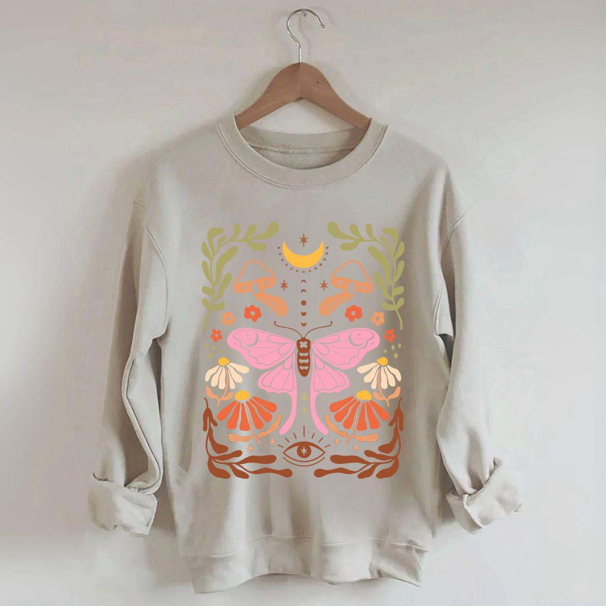 Luna Moth Floral Sweatshirt