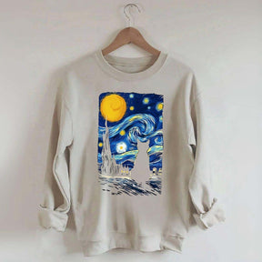 Van Gogh Cat Funny Sweatshirt