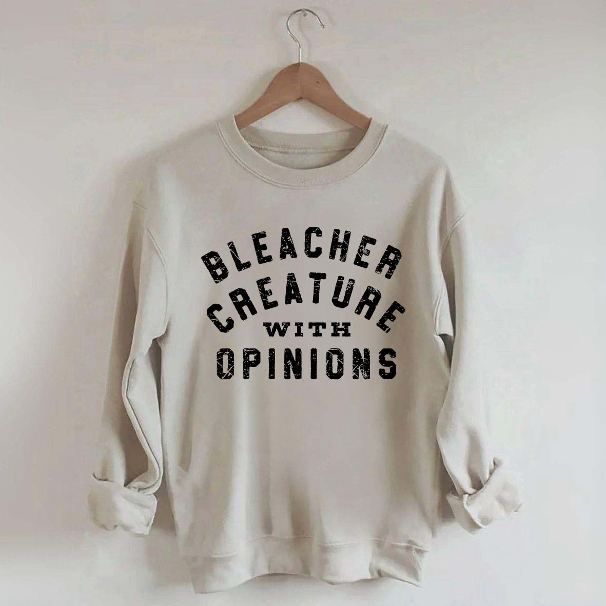 Bleacher Creature With Opinions Baseball Sweatshirt