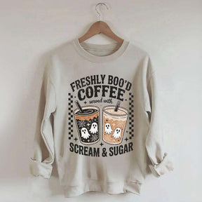 Freshly Boo'd Coffee: Served with Scream & Sugar Sweatshirt
