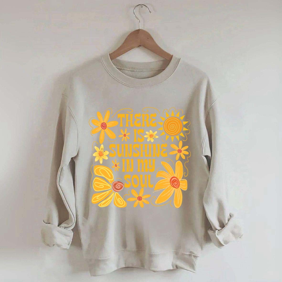 Boho Sunshine In My Soul Hippie Flower Sweatshirt