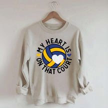 My Heart Is On The Court Volleyball Sweatshirt