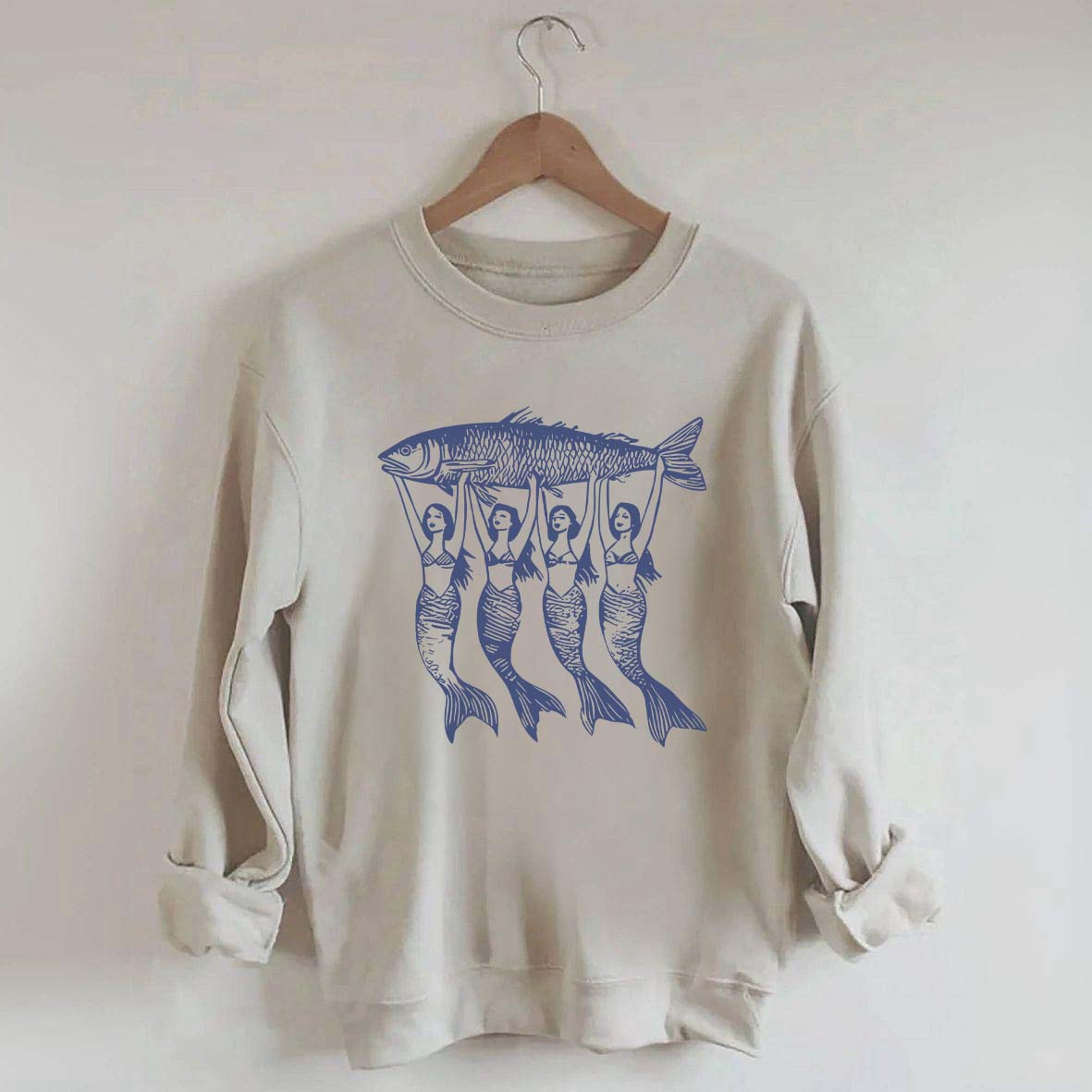 Vintage Tinned Fish Mermaid Sweatshirt