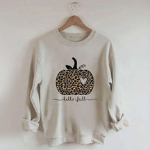 Hello Fall Leopard Pumpkin Sweatshirt