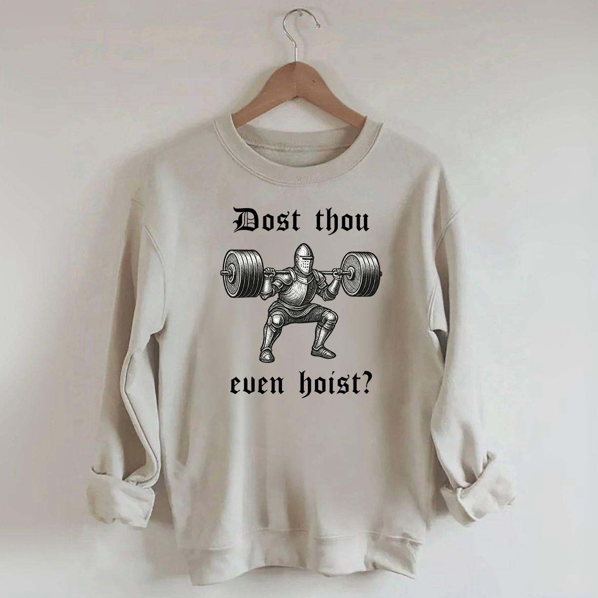 Medieval Gym Funny Knight Weightlifting Sweatshirt