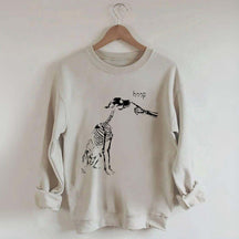 Dog Skeleton Boop Halloween Sweatshirt