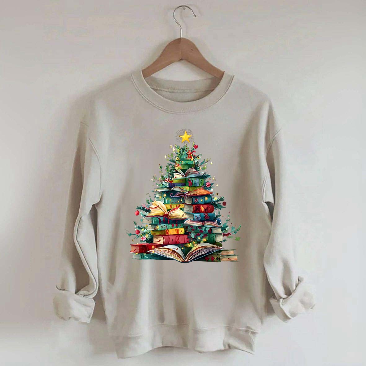 Christmas Book Tree Xmas Lover Sweatshirt