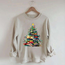 Christmas Book Tree Xmas Lover Sweatshirt