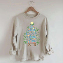 Oh Come Let Us Adore Him Christmas Tree Cute Sweatshirt