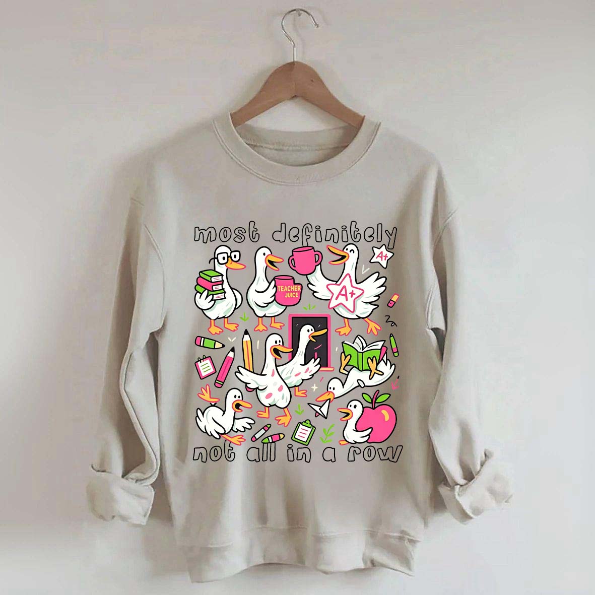 Goose Back to School Ducks In a Row Sweatshirt