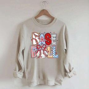 Baseball Coquette Bow Game Day Sweatshirt