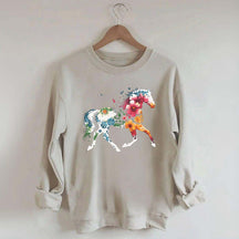 Floral Horse Wildflower Sweatshirt