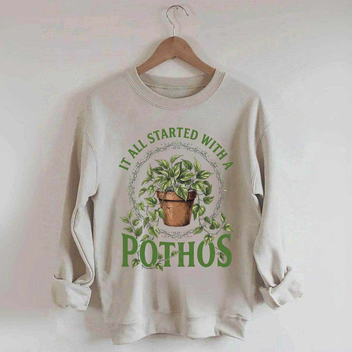 Cute Indoor Plant Pothos Sweatshirt