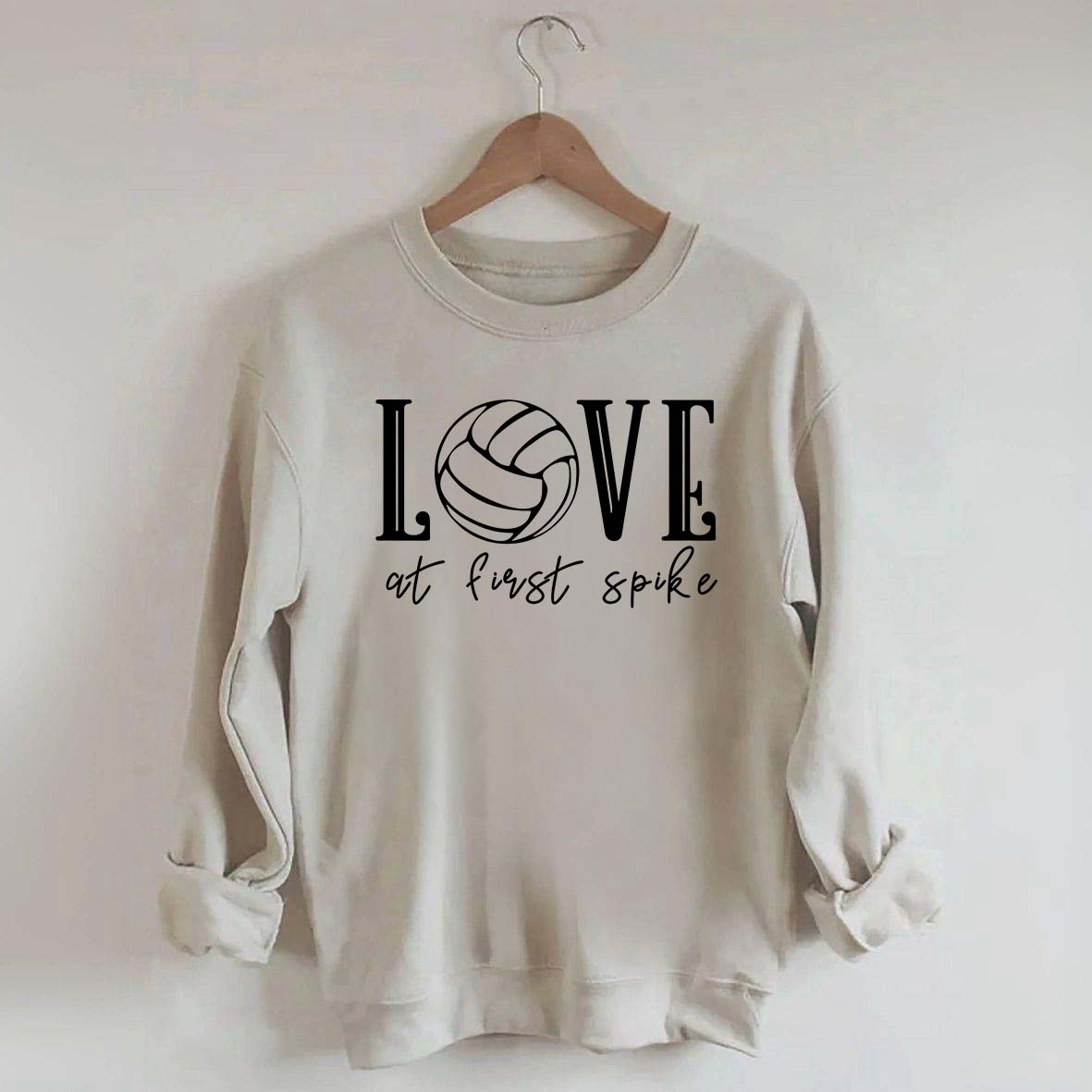 Love Volleyball At First Spike Sweatshirt