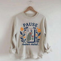 Pause Nevermind Peacock Mahjong Sweatshirt