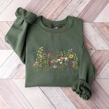 Vintage Botanical Pastel Floral  Sweatshirt