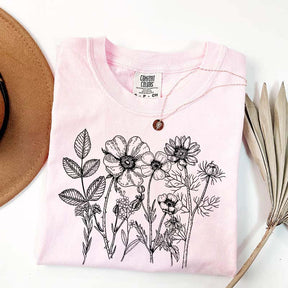 Boho Gardener Floral Botanical T-Shirt