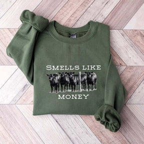 Smells Like Cattle Western Cow Sweatshirt