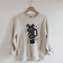 Black Coquette Bow Skeleton Sweatshirt