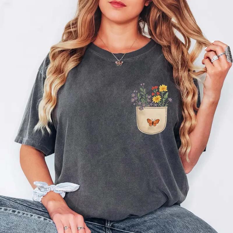 Wild Flowers Pocket T-Shirt