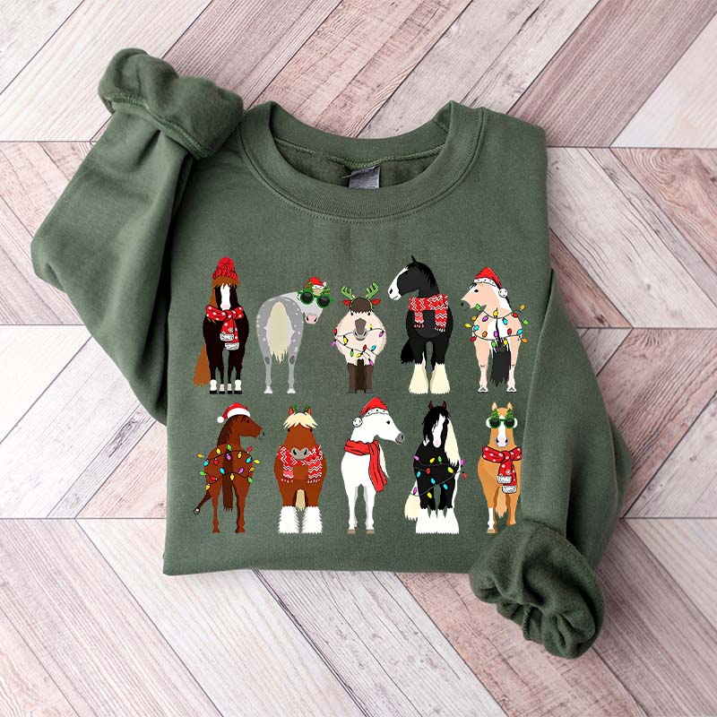 Horse Lover Animal Christmas Cute Sweatshirt