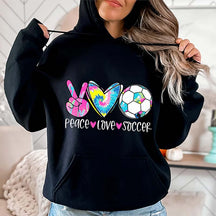 Peace Love Soccer Hoodie