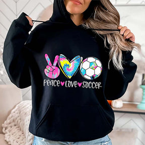 Peace Love Soccer Hoodie