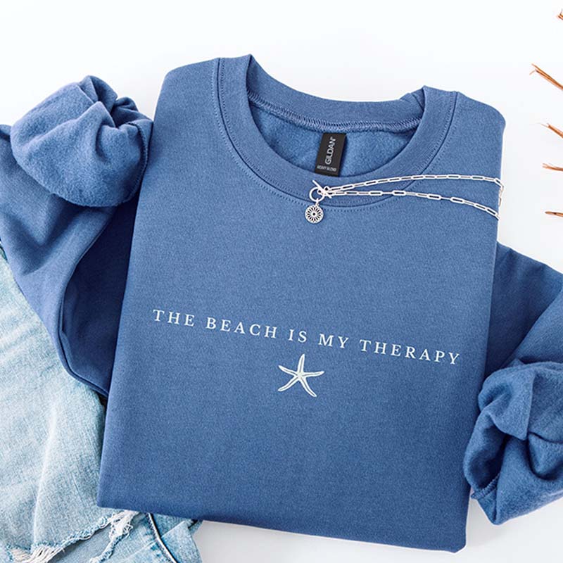 The Beach Is My Therapy Vacation Sweatshirt