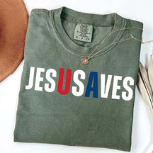 Comfort Colors Jesus Saves USA T-shirt