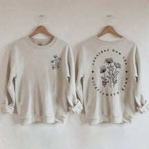 Cute Wildflower Religous Luke 12:27 Bible Verse Sweatshirt