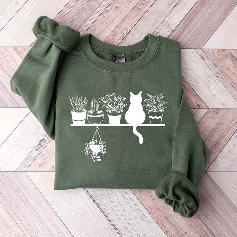 Cats And Plants Sweatshirt