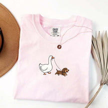 Goose and Dachshund Dog T-Shirt