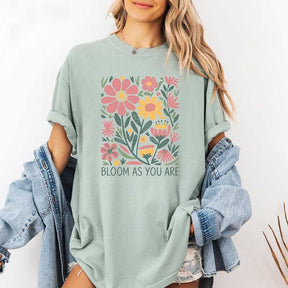 Bloom As You Are Boho Inspirational T-Shirt