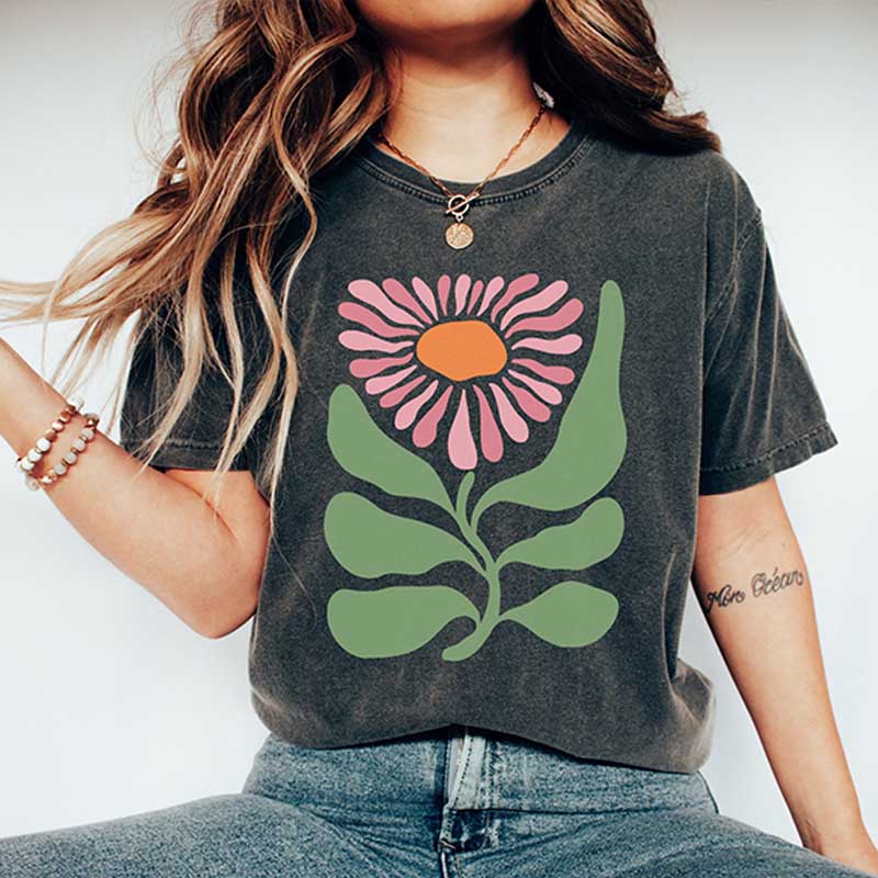 Boho Wildflowers Floral Nature Summer T-Shirt