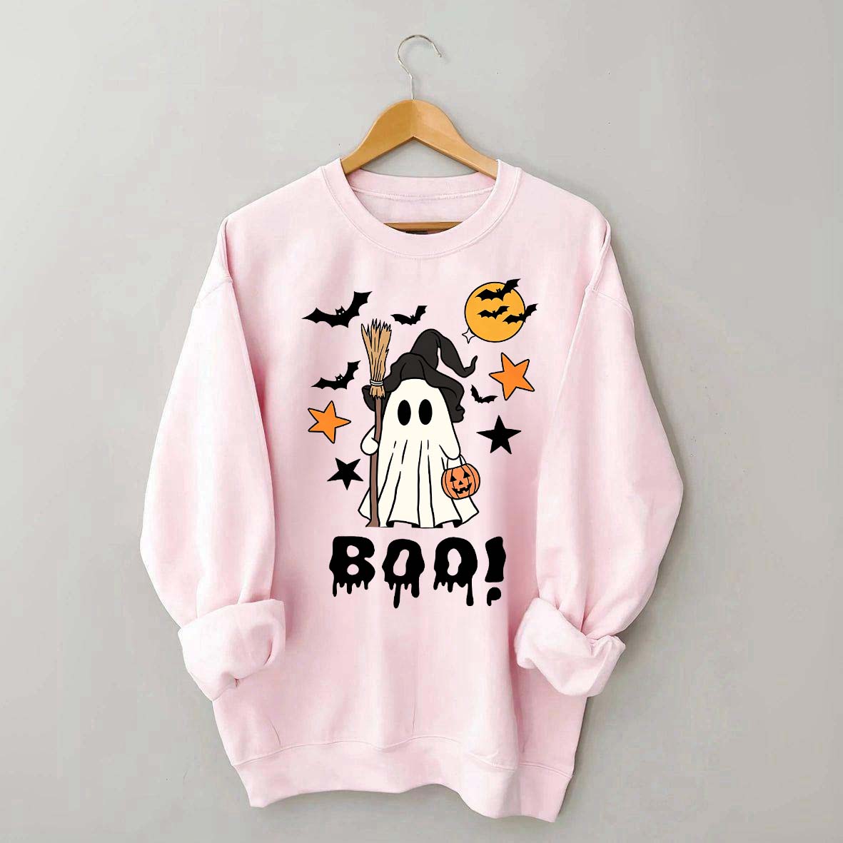 Halloween Boo Ghost Spooky Fall Sweatshirt
