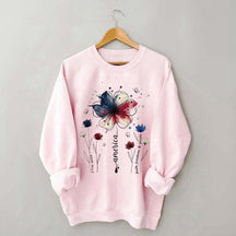 USA 250th Anniversary Floral Sweatshirt